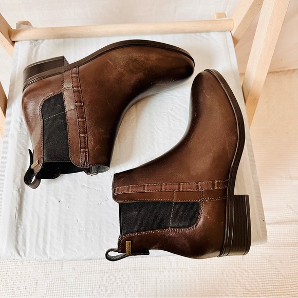 Rockport Larkyn Chelsea Booties Brown Leather Waterproof Size 8.5M TruTech - Picture 13 of 13